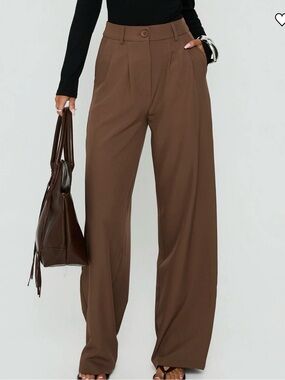 Princess Polly Archer Pants Brown